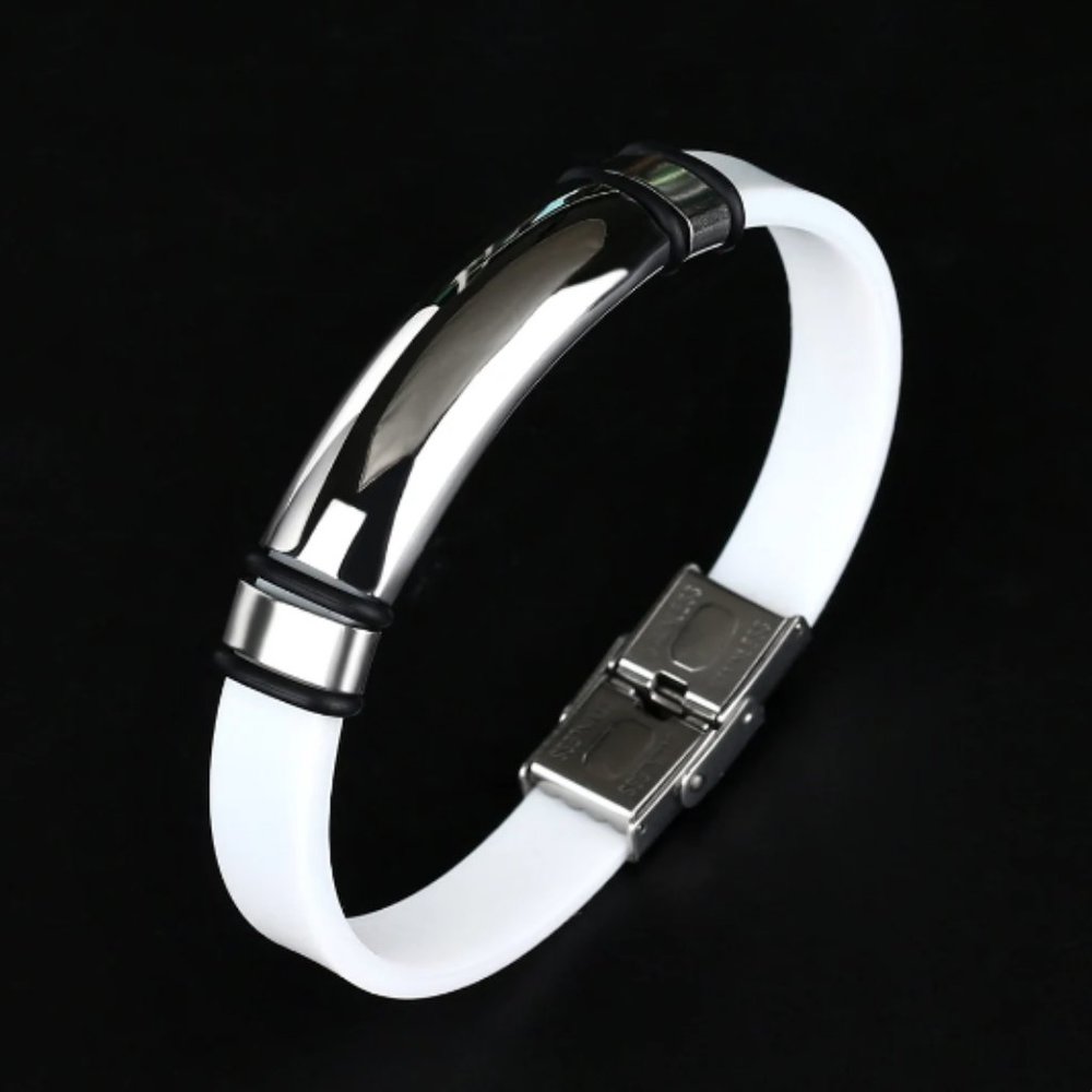 🍏50% OFF/3+...Unisex Silicone Bracelet (White)